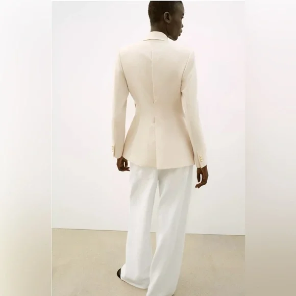 ZARA DOUBLE-BREASTED BLAZER WITH BUCKLE - Picture 5 of 8